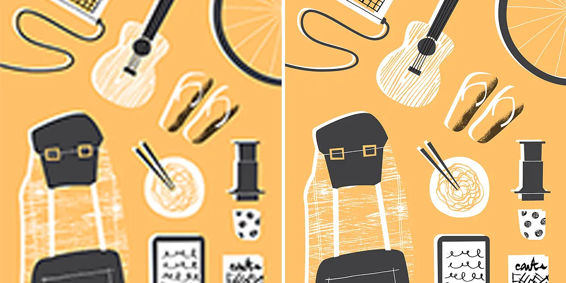 The same image: one blurry, one sharp